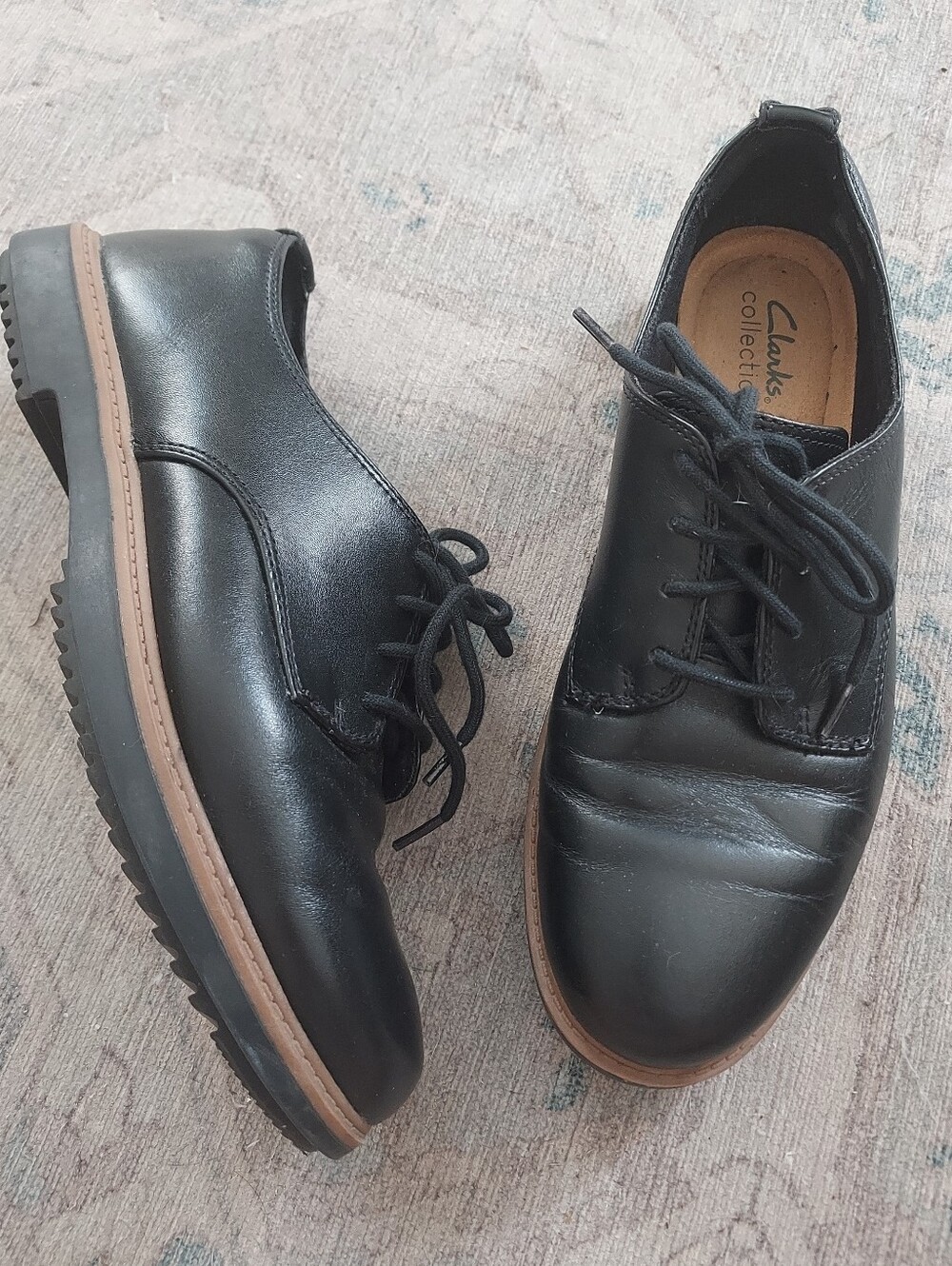 Clarks Raisie Bloom Black Leather Oxfords Menswear Inspired 8 Lace Up